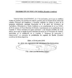 PROHIBICION PESCA DE LA XARDA