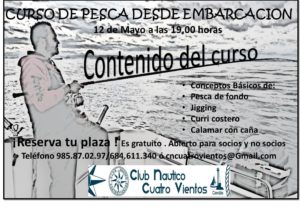 Curso de Pesca desde embarcacion